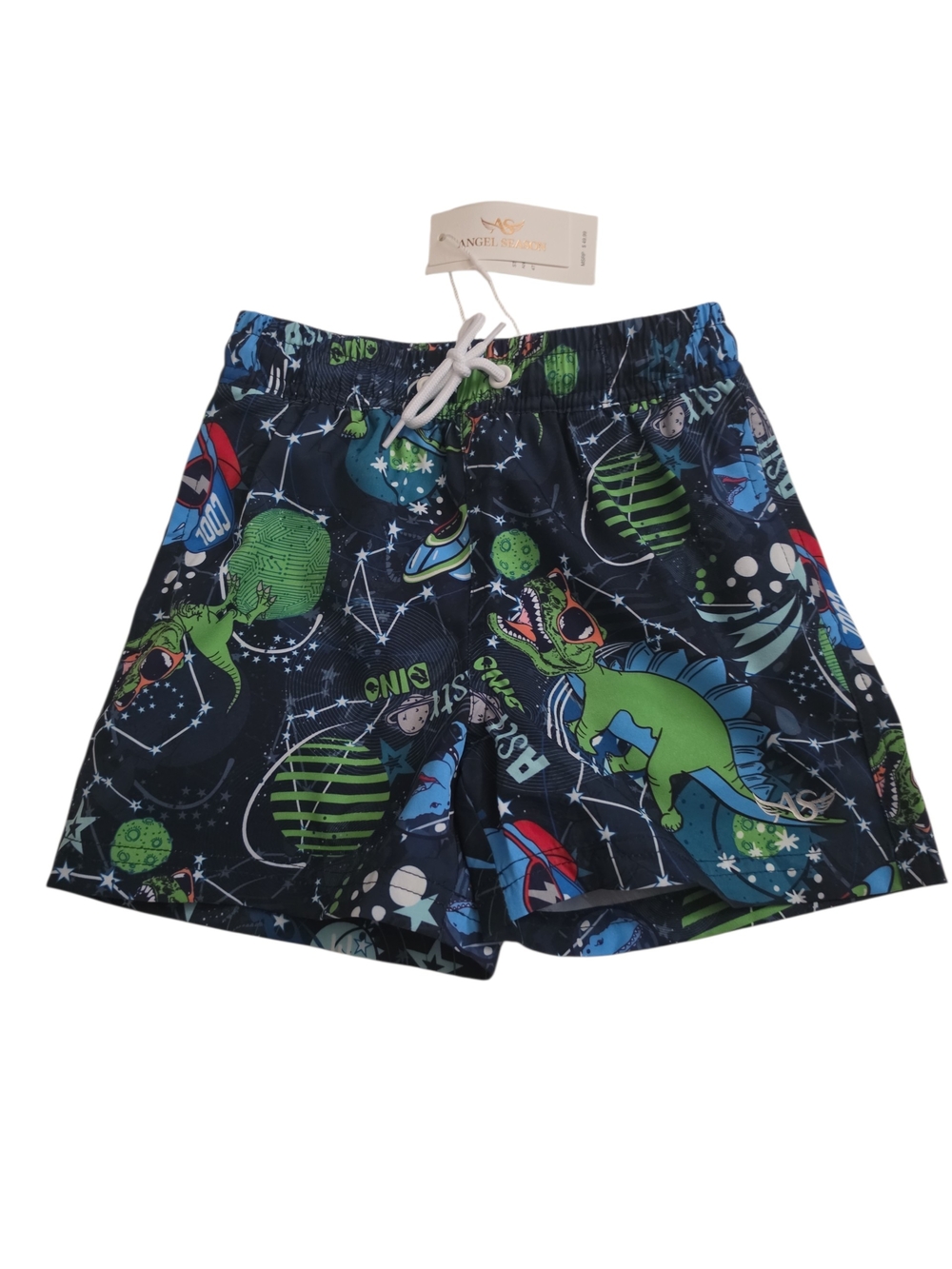 Angel Season Dinosaur Print Kids Swim Shorts